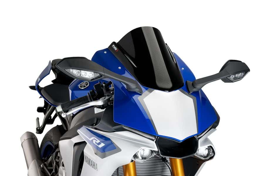 Puig プーチ　レーシングスクリーン　yzf-r1 2CR 2015 Puig Z-Racing Windscreen - 2015-2019 Yamaha YZF-R1 / R1M / R1S - 7648*